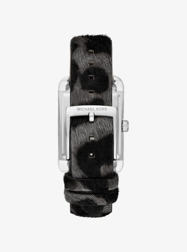 Michael Kors Monroe Leopard Print Calf Hair Watch - Preorder
