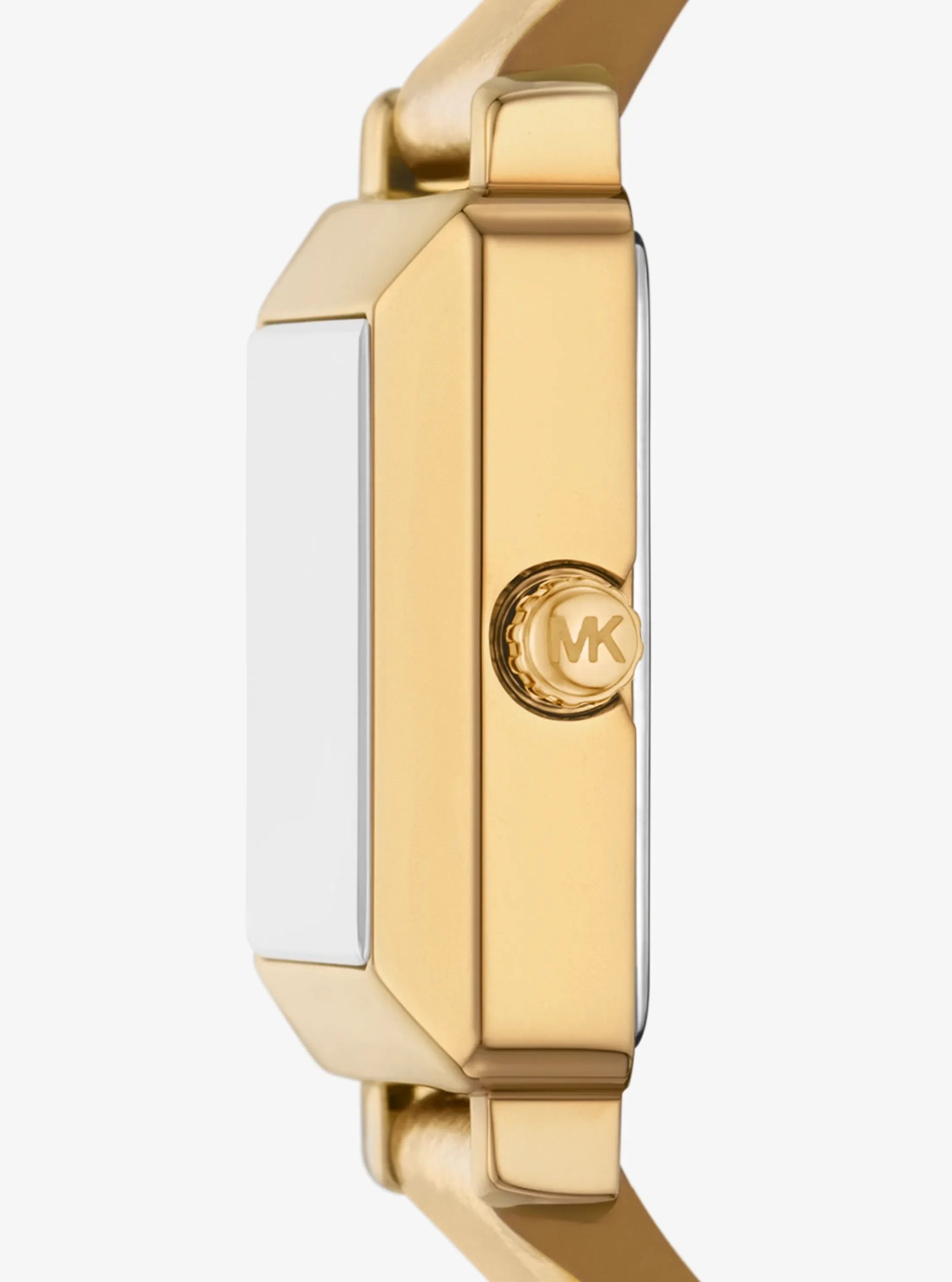 Michael Kors Mini Gwynn Pavé Gold-Tone and Leather Watch - Preorder