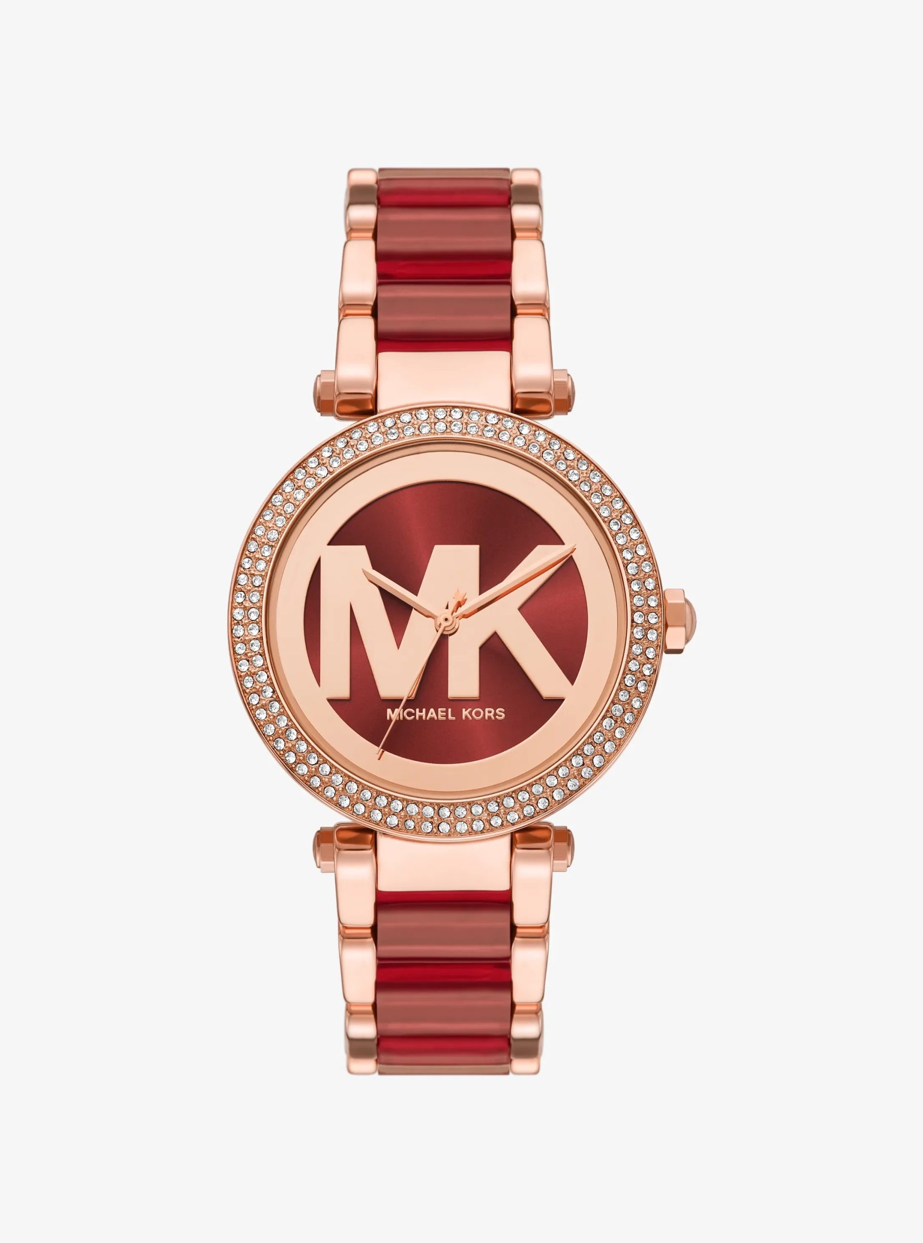 Michael Kors Parker Pavé Rose Gold-Tone and Acetate Watch - Preorder