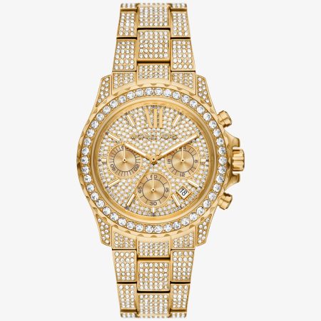 Michael Kors Oversized Everest Pavé Gold-Tone Watch - Preorder — Gold