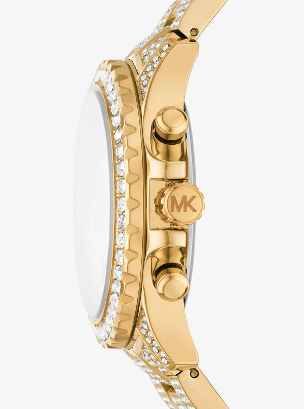 Michael Kors Oversized Everest Pavé Gold-Tone Watch - Preorder
