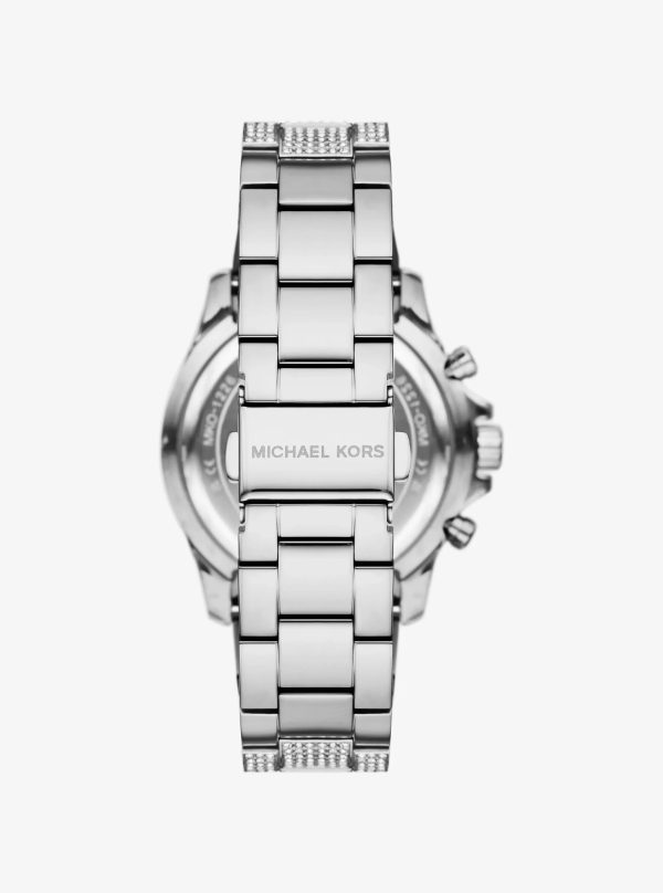 Michael Kors Oversized Everest Pavé Silver-Tone Watch - Preorder