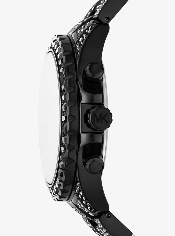 Michael Kors Oversized Everest Pavé Black-Tone Watch - Preorder