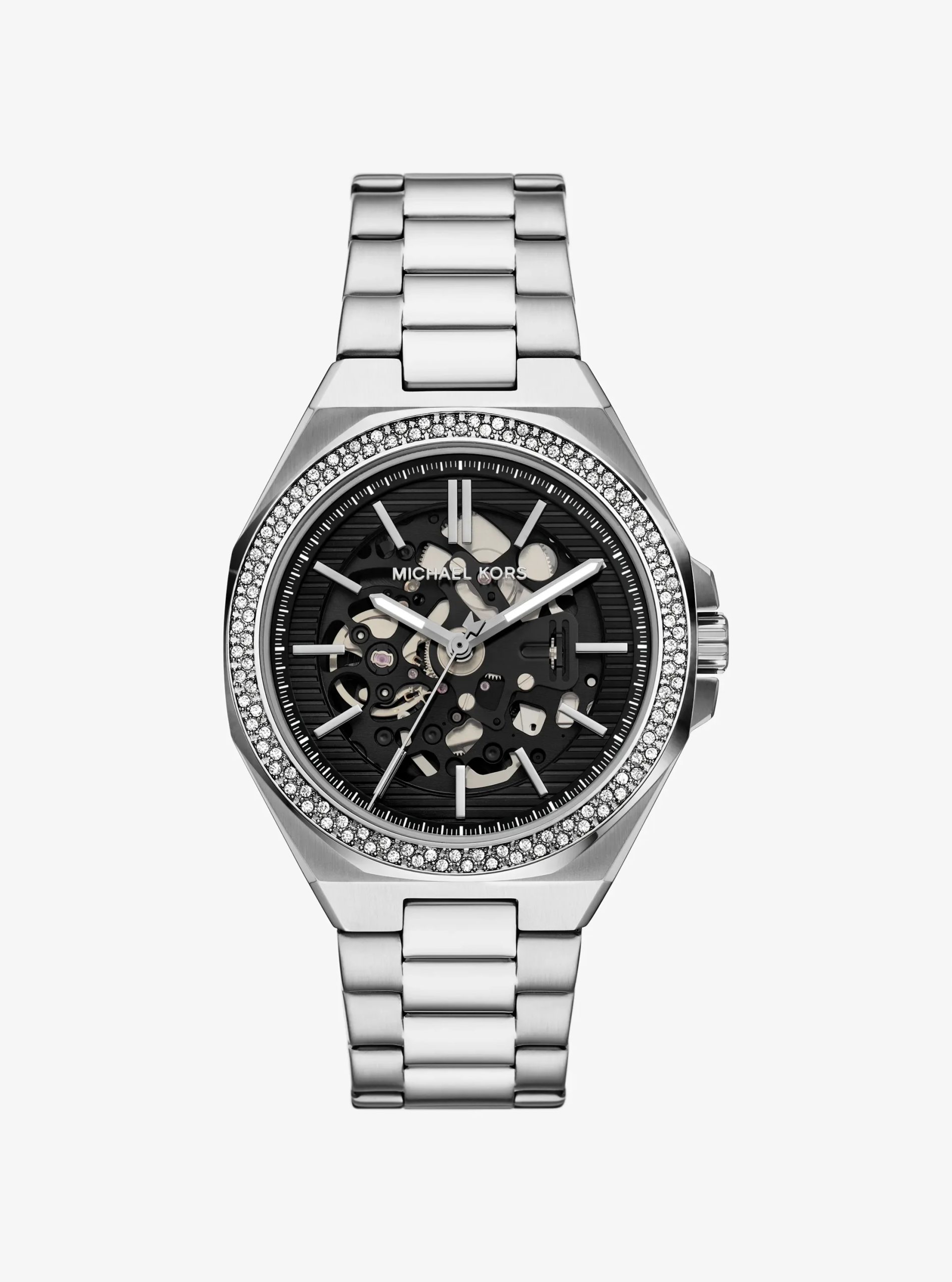 Michael Kors Oversized Callum Pavé Silver-Tone Watch - Preorder