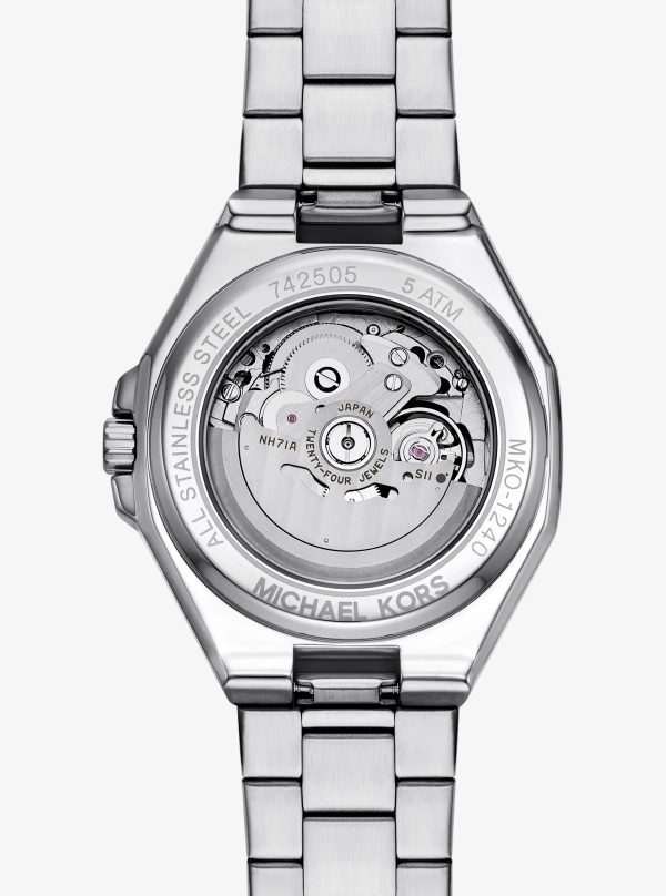 Michael Kors Oversized Callum Pavé Silver-Tone Watch - Preorder