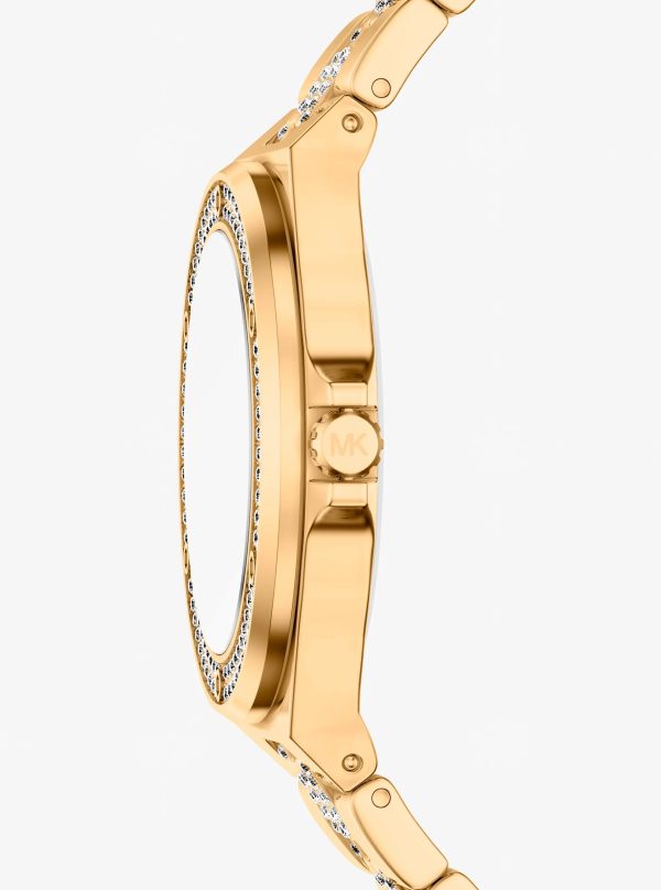 Michael Kors Lennox Pavé Gold-Tone Watch - Preorder