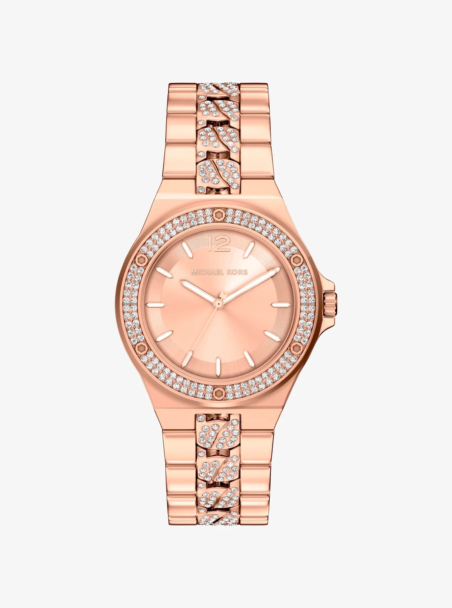 Michael Kors Lennox Pavé Rose Gold-Tone Watch - Preorder