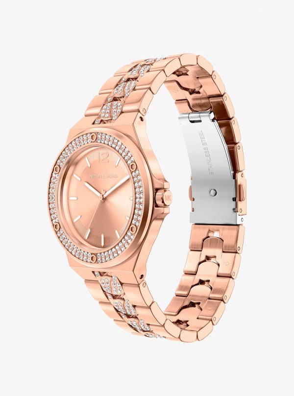 Michael Kors Lennox Pavé Rose Gold-Tone Watch - Preorder