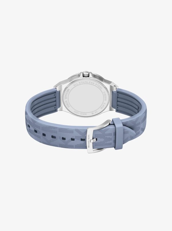 Michael Kors Lennox Pavé Silver-Tone and Logo Strap Watch - Preorder