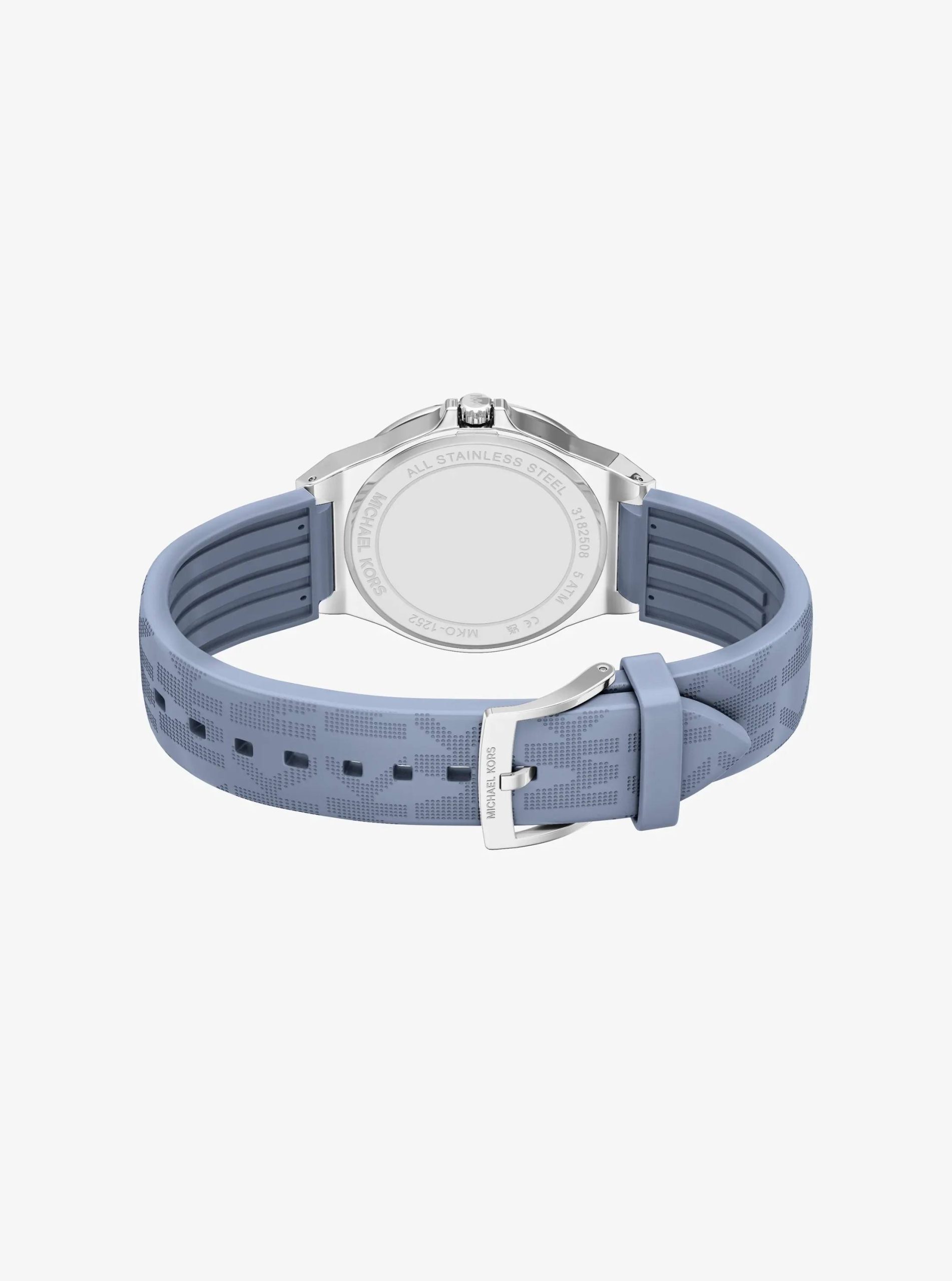 Michael Kors Lennox Pavé Silver-Tone and Logo Strap Watch - Preorder