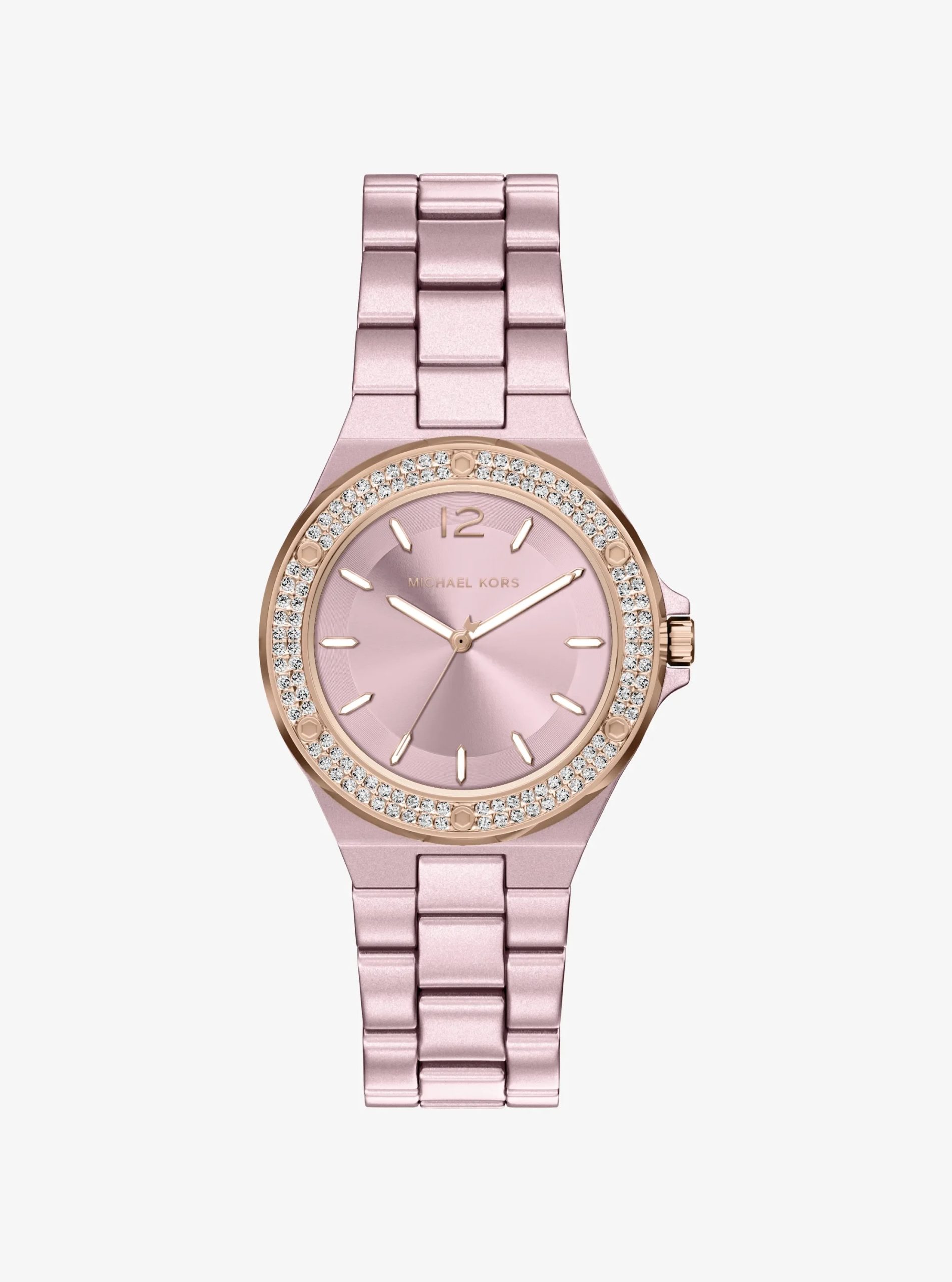 Michael Kors Mini Lennox Pavé Pink-Tone Watch - Preorder