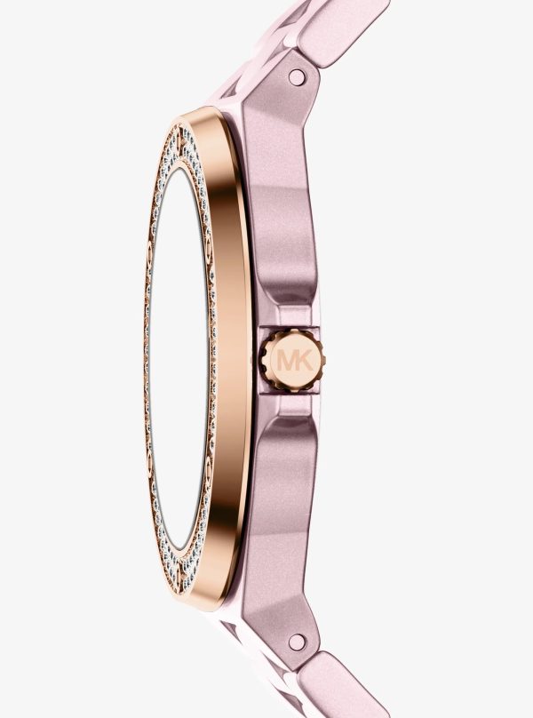 Michael Kors Mini Lennox Pavé Pink-Tone Watch - Preorder