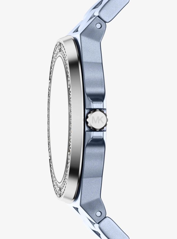Michael Kors Mini Lennox Pavé Blue-Tone Watch - Preorder