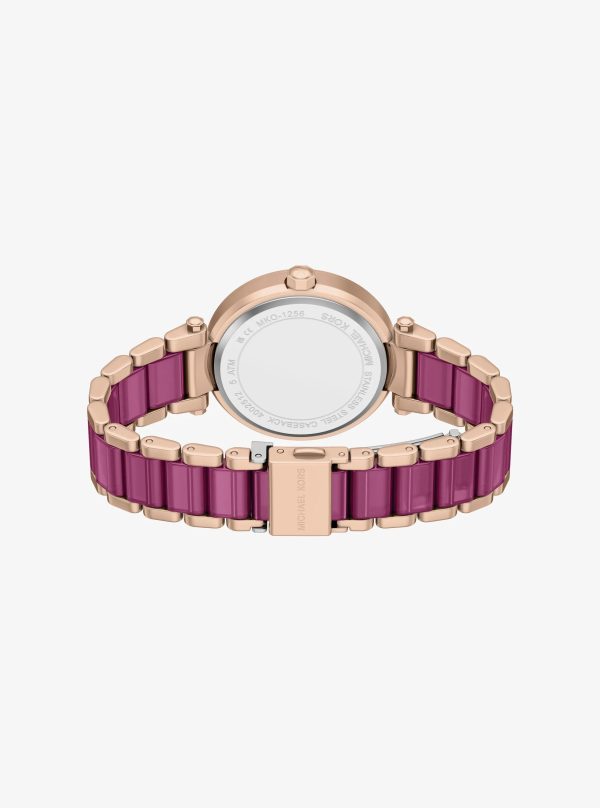 Michael Kors Oversized Parker Pavé Pink-Tone Watch - Preorder