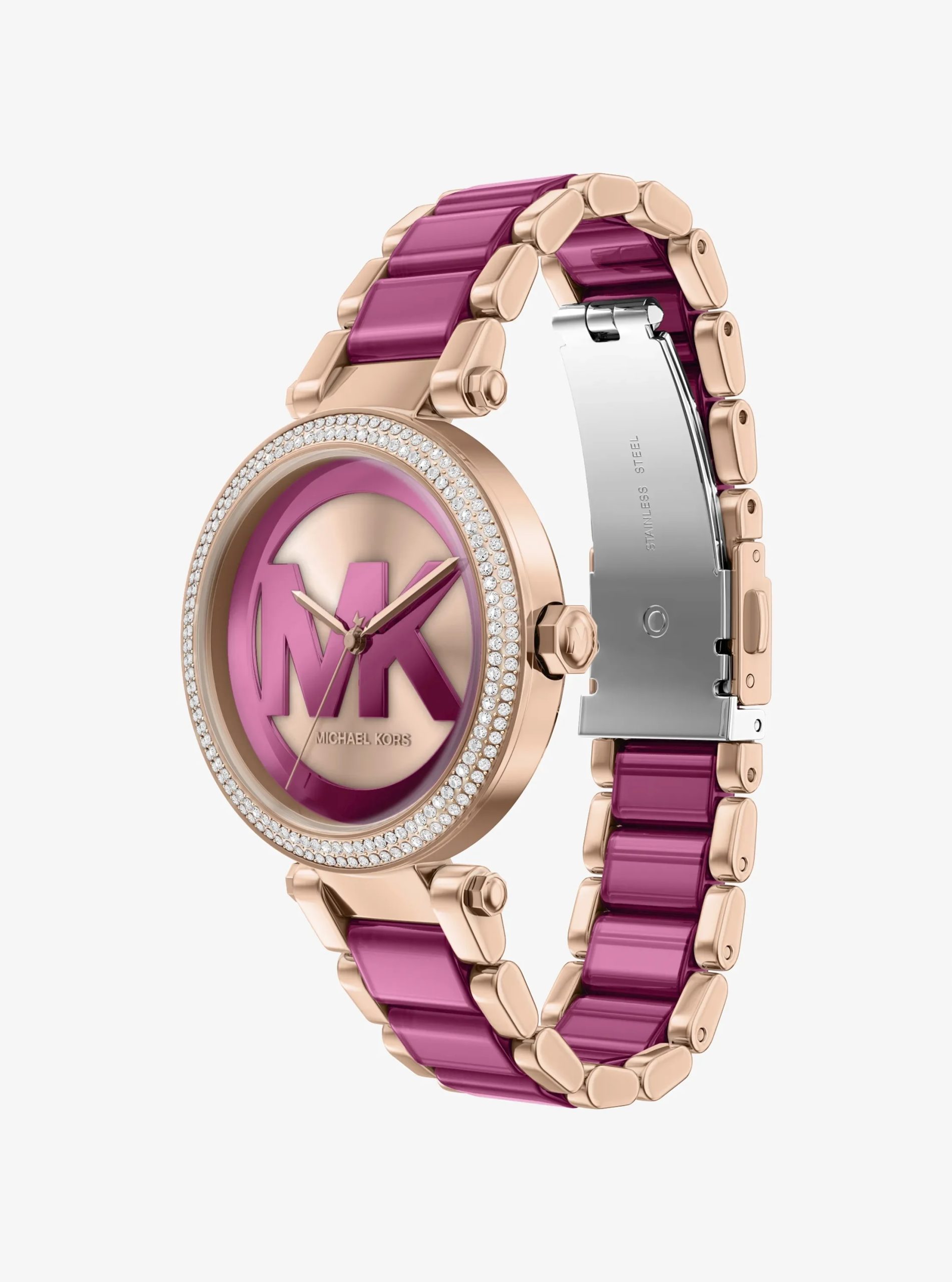 Michael Kors Oversized Parker Pavé Pink-Tone Watch - Preorder