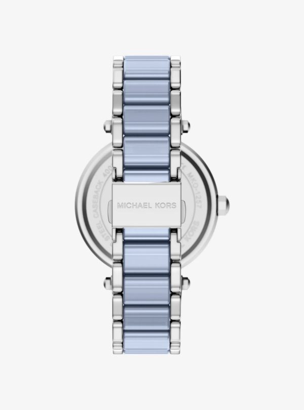 Michael Kors Oversized Parker Pavé Blue-Tone Watch - Preorder
