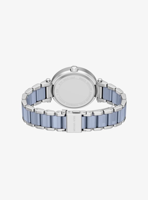 Michael Kors Oversized Parker Pavé Blue-Tone Watch - Preorder