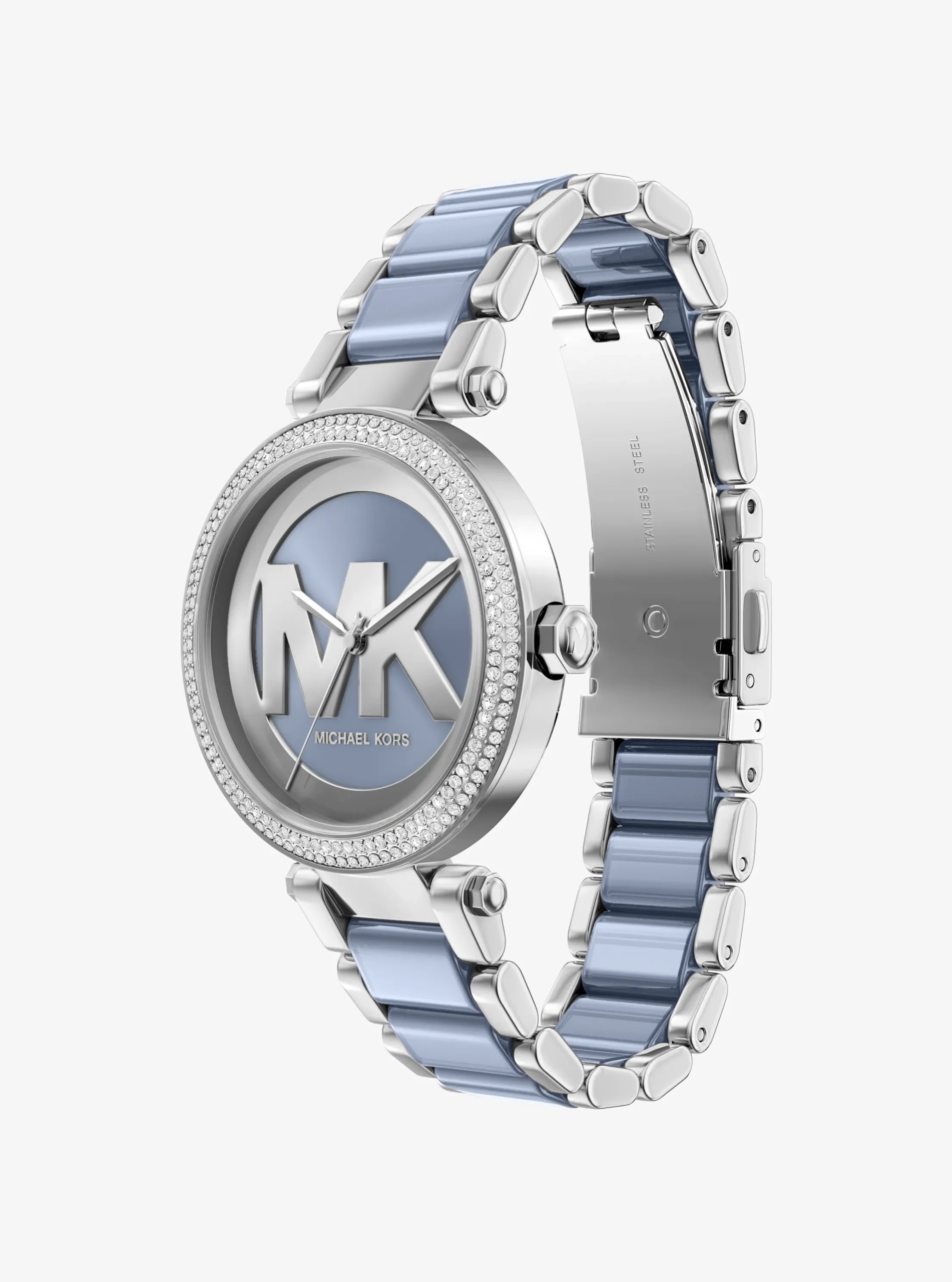 Michael Kors Oversized Parker Pavé Blue-Tone Watch - Preorder