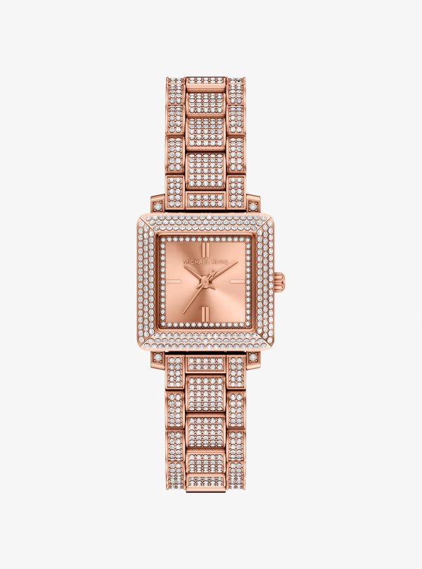 Michael Kors Petite Gwynn Pavé Rose Gold-Tone Watch - Preorder