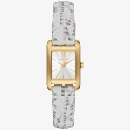 Michael Kors Mini Monroe Gold-Tone and Logo Strap Watch - Preorder — Gold