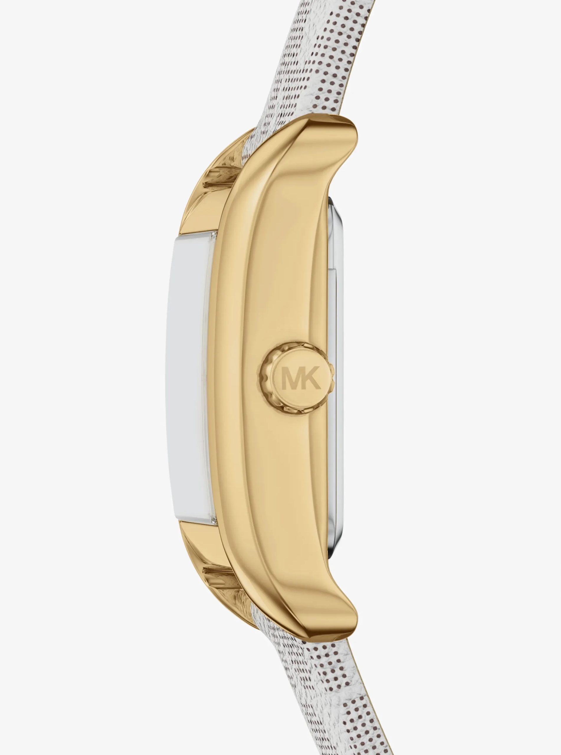 Michael Kors Mini Monroe Gold-Tone and Logo Strap Watch - Preorder