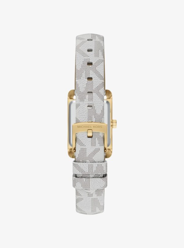 Michael Kors Mini Monroe Gold-Tone and Logo Strap Watch - Preorder
