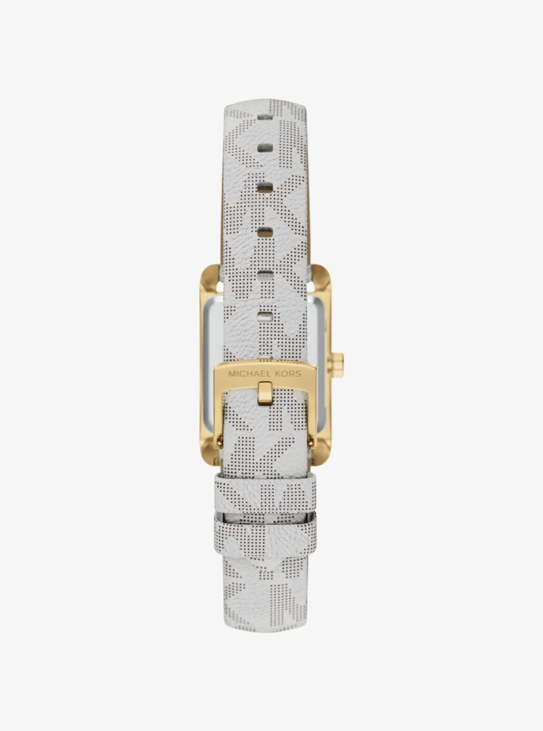 Michael Kors Mini Monroe Gold-Tone and Logo Strap Watch - Preorder