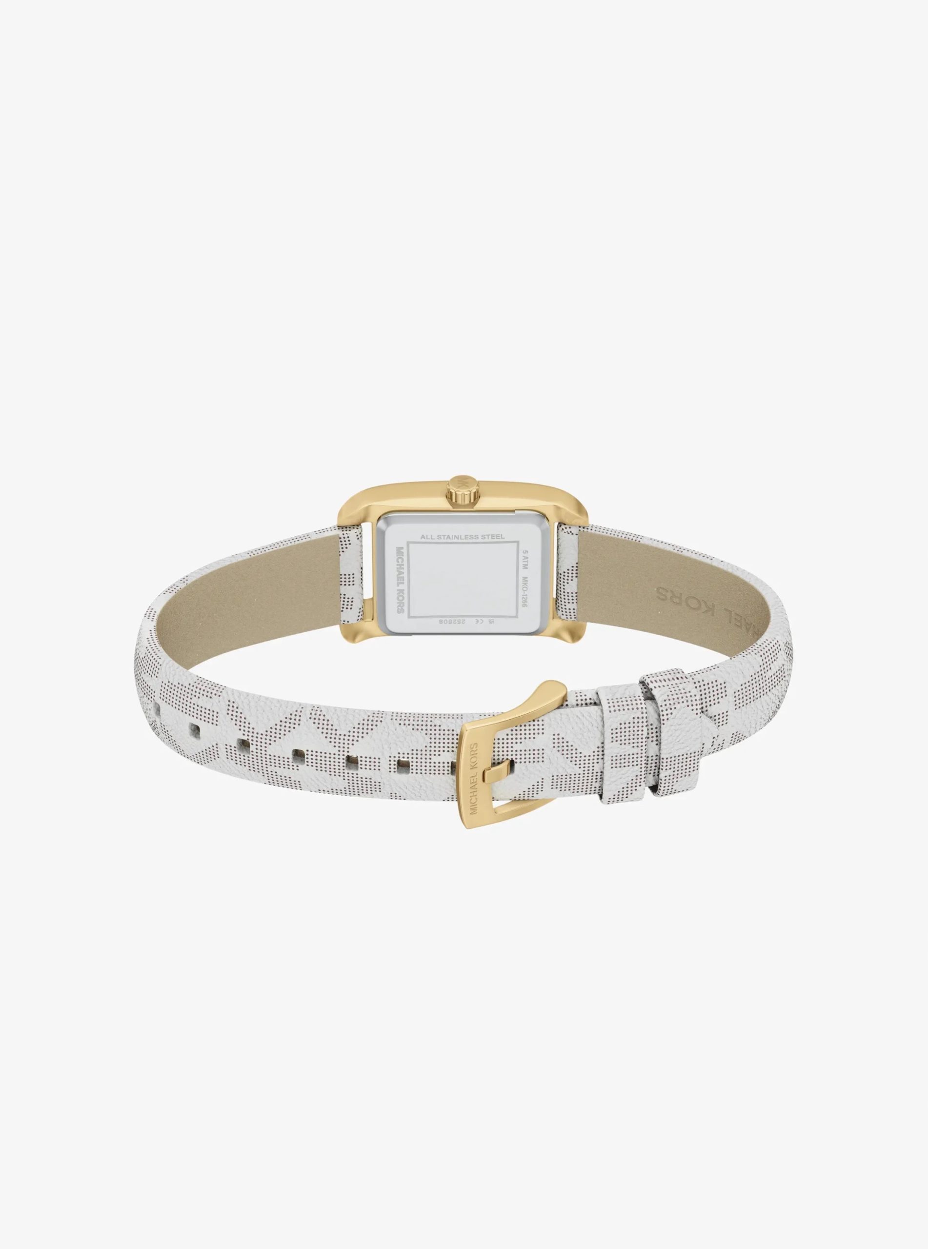 Michael Kors Mini Monroe Gold-Tone and Logo Strap Watch - Preorder