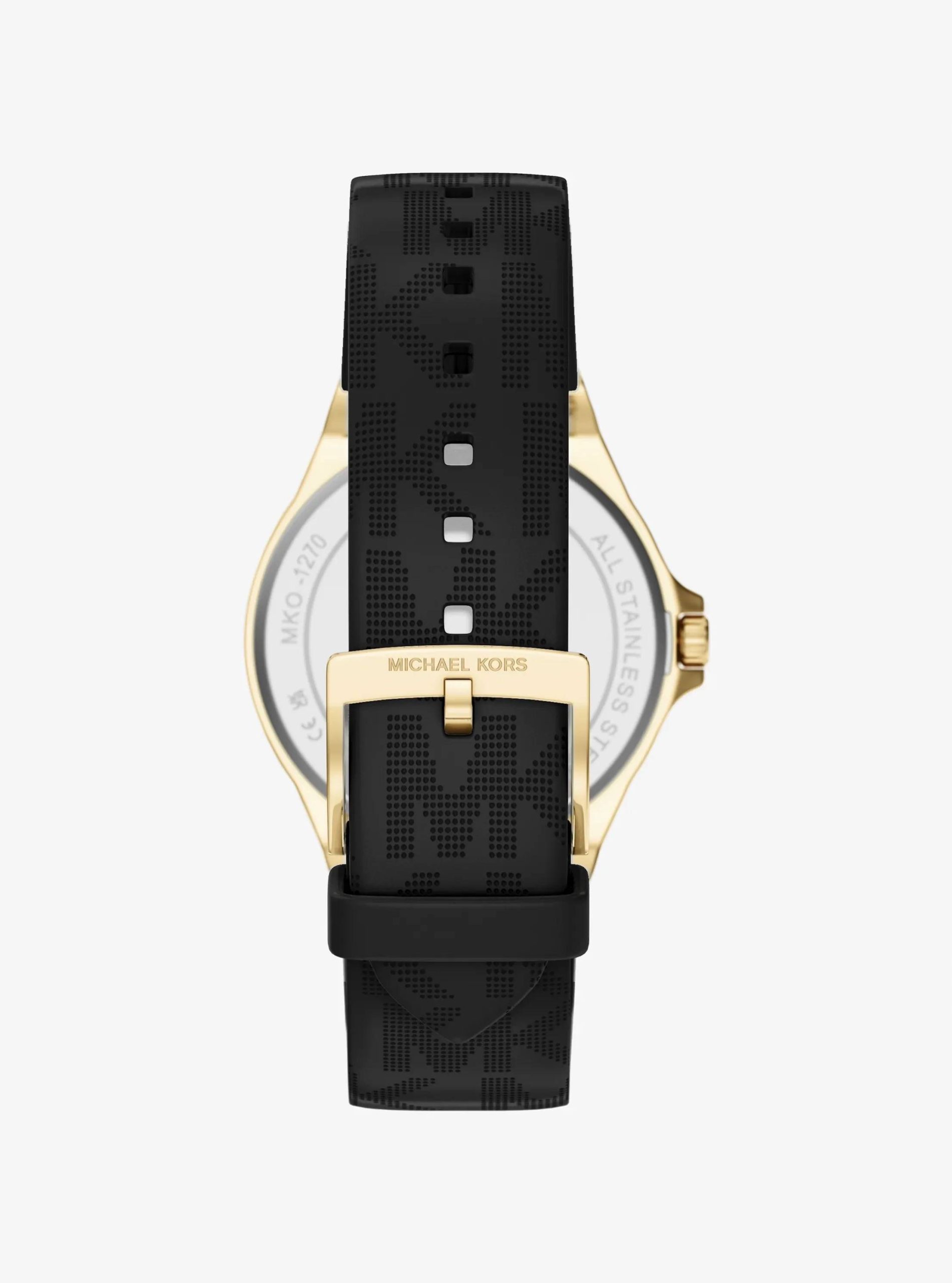 Michael Kors Lennox Pavé Gold-Tone and Logo Strap Watch - Preorder