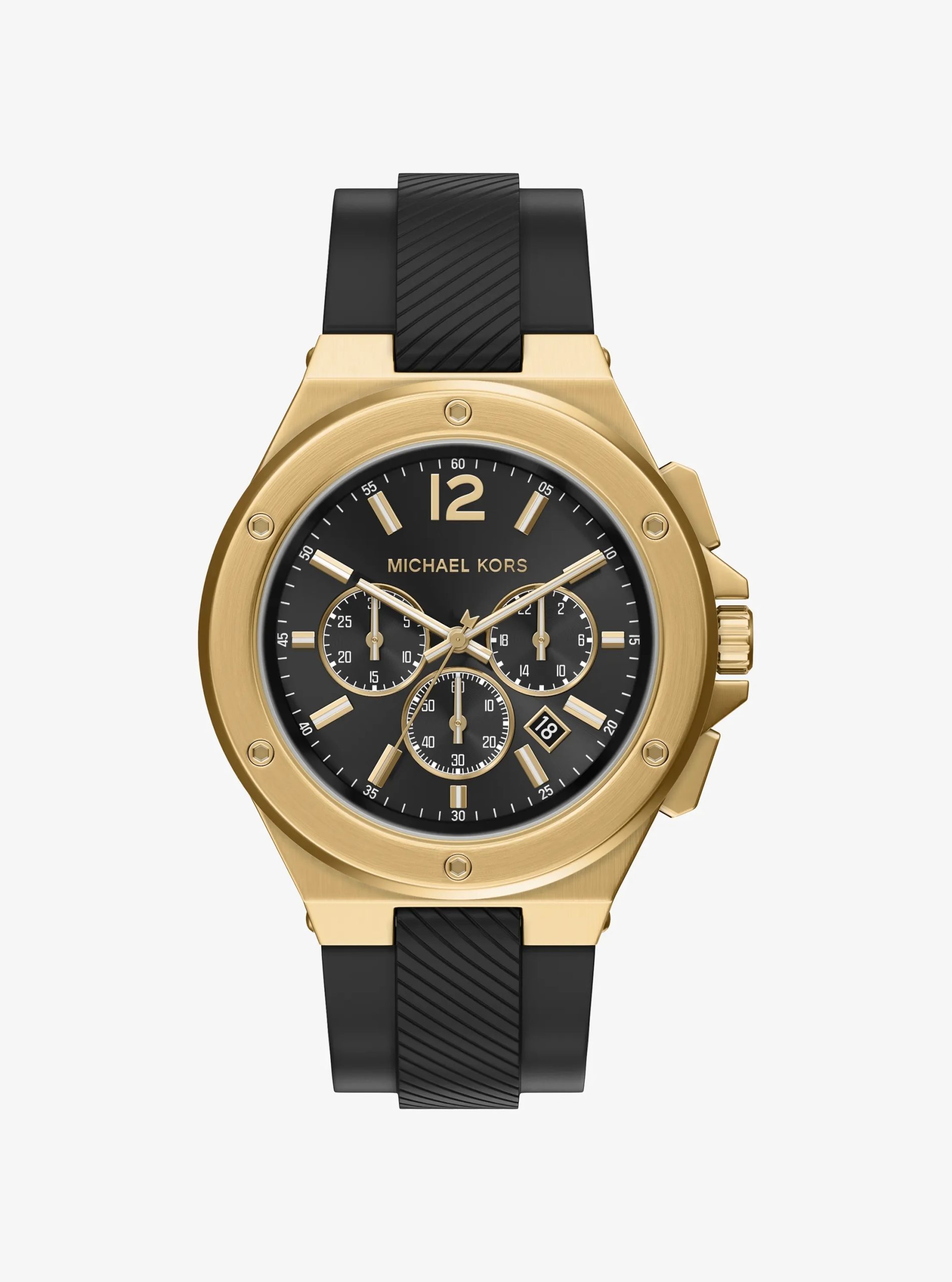 Michael Kors Oversized Lennox Gold-Tone and Silicone Watch - Preorder
