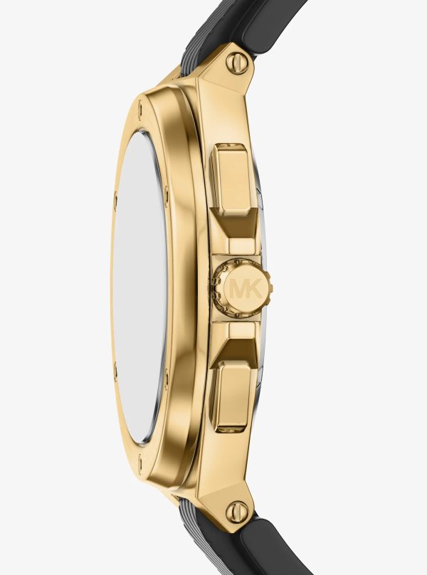 Michael Kors Oversized Lennox Gold-Tone and Silicone Watch - Preorder