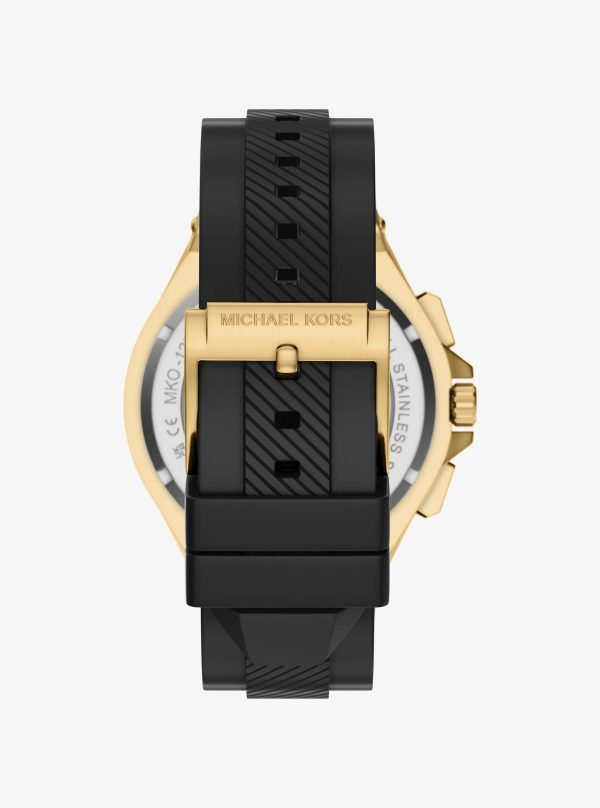 Michael Kors Oversized Lennox Gold-Tone and Silicone Watch - Preorder
