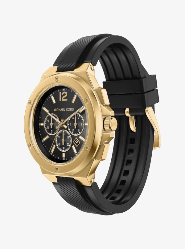 Michael Kors Oversized Lennox Gold-Tone and Silicone Watch - Preorder