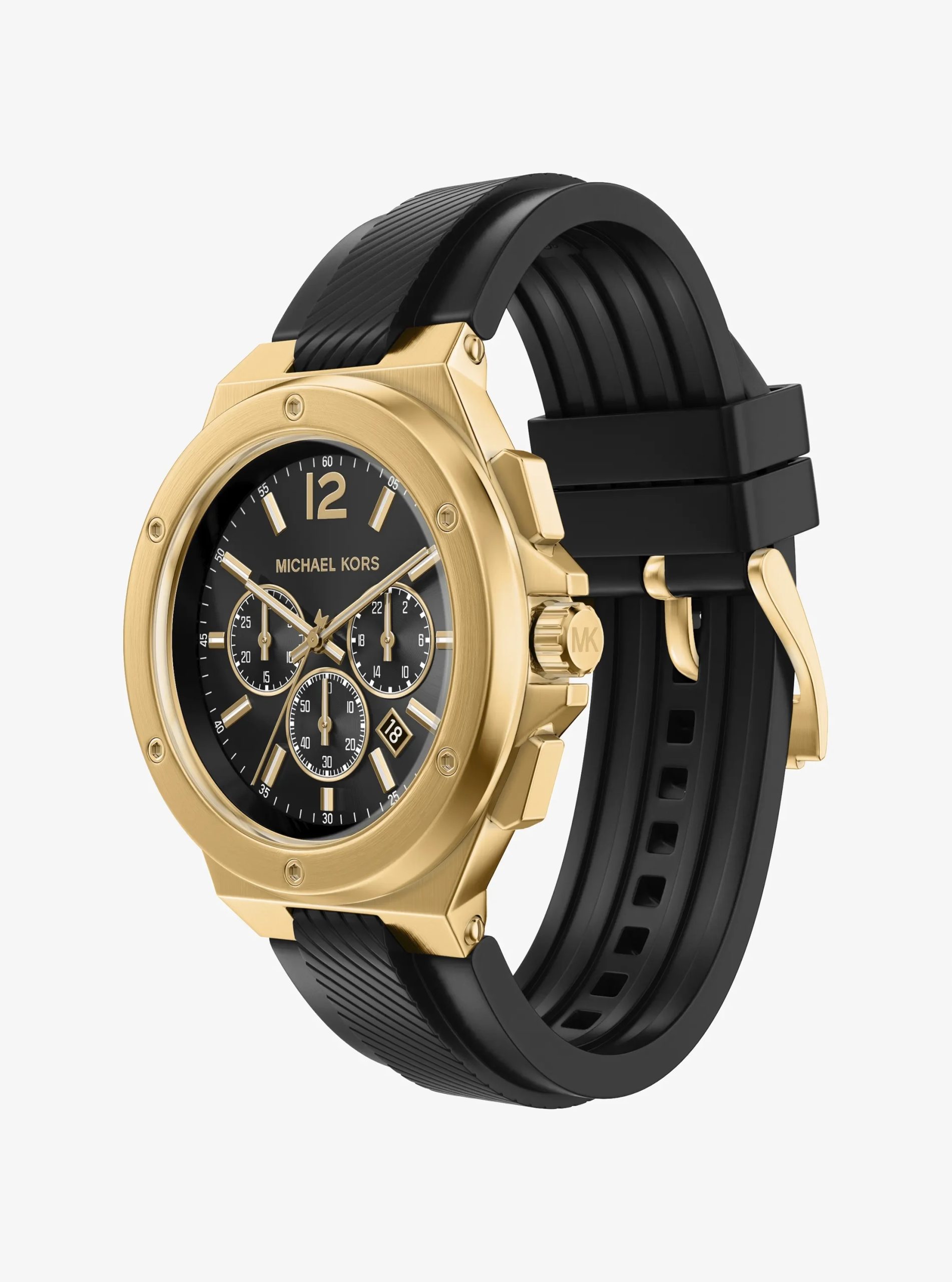 Michael Kors Oversized Lennox Gold-Tone and Silicone Watch - Preorder