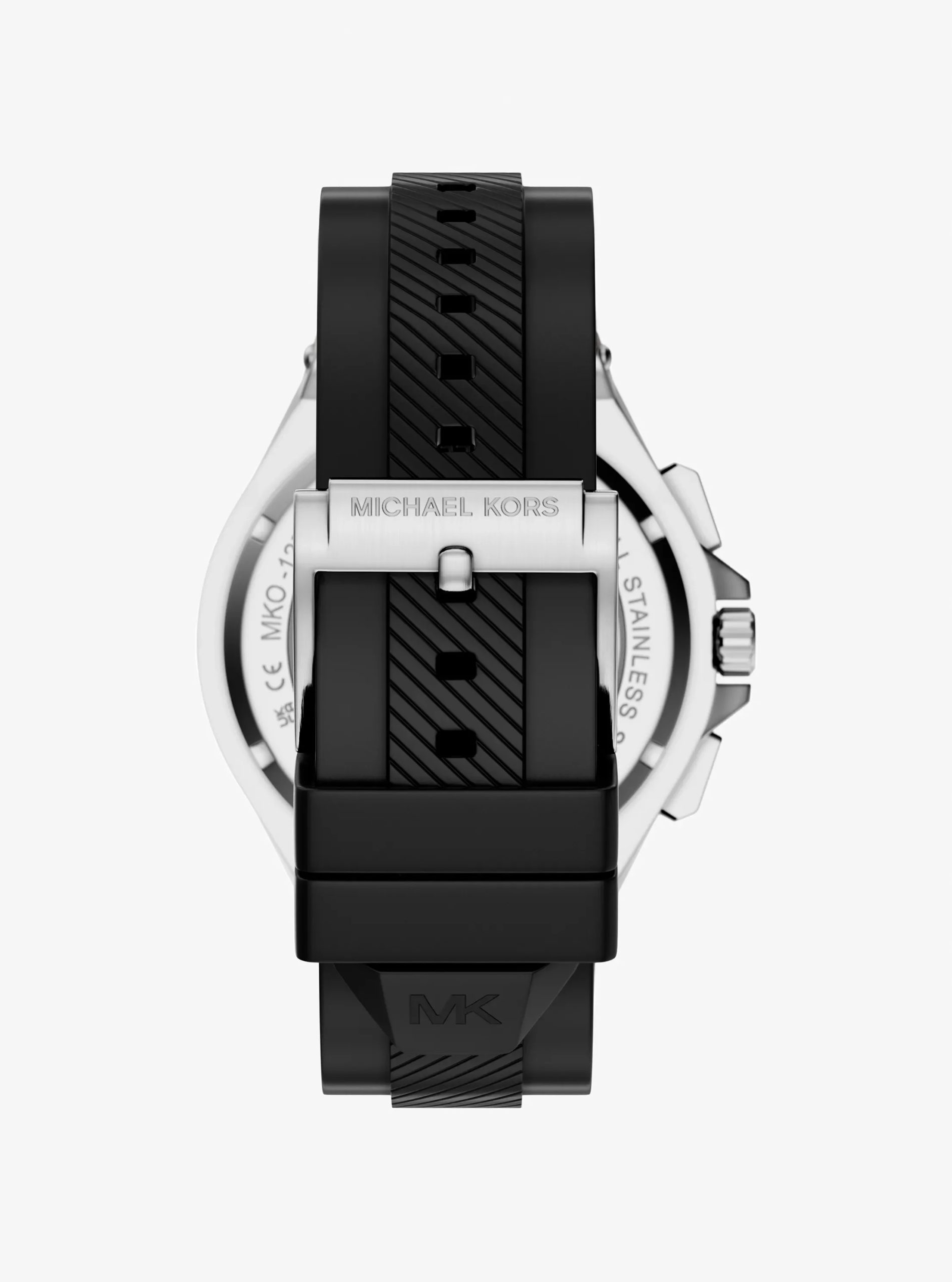 Michael Kors Oversized Lennox Pavé Silver-Tone and Silicone Watch - Preorder