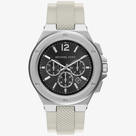 Michael Kors Oversized Lennox Silver-Tone and Silicone Watch - Preorder — Silver