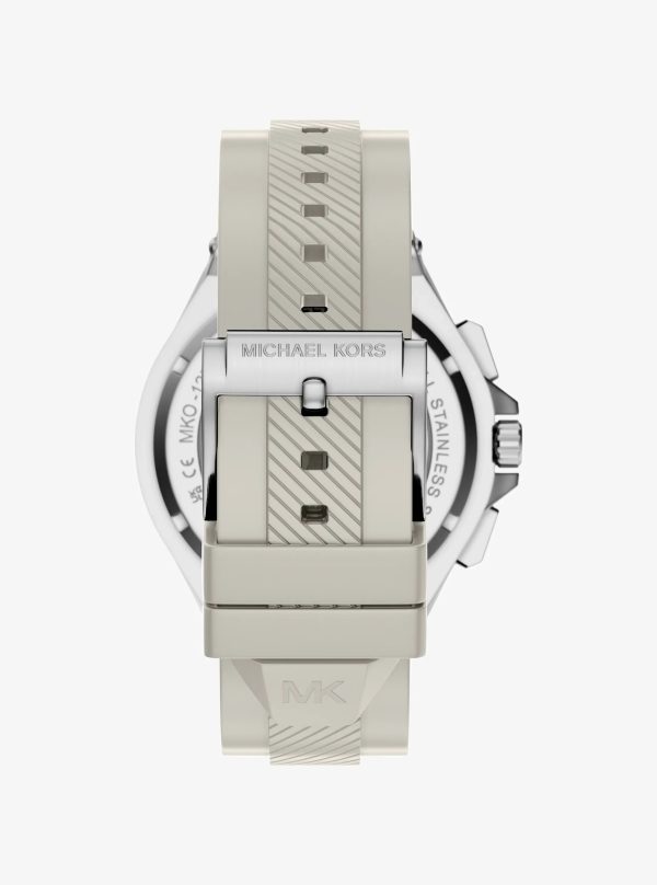 Michael Kors Oversized Lennox Silver-Tone and Silicone Watch - Preorder