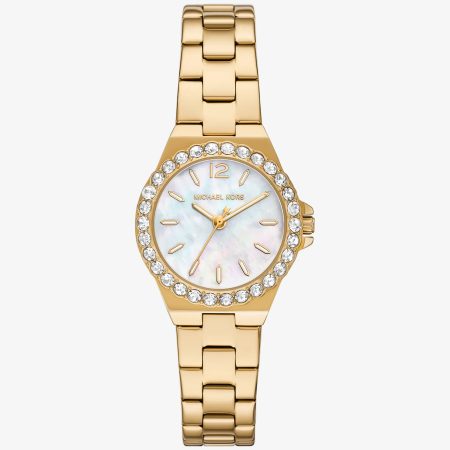 Michael Kors Mini Lennox Pavé Gold-Tone Watch - Preorder — Gold