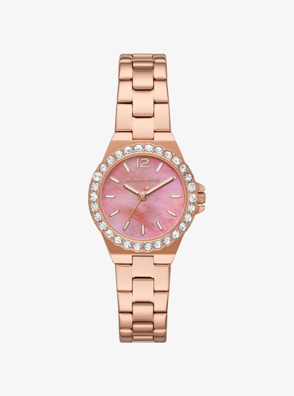Michael Kors Mini Lennox Pavé Rose Gold-Tone Watch - Preorder