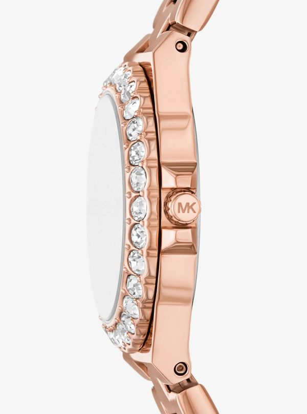 Michael Kors Mini Lennox Pavé Rose Gold-Tone Watch - Preorder