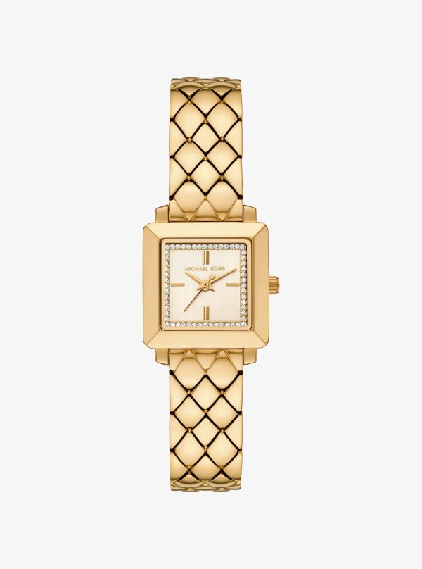 Michael Kors Petite Gwynn Pavé Gold-Tone Watch - Preorder