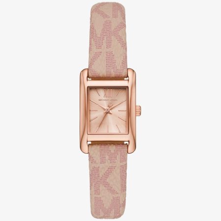 Michael Kors Petite Monroe Rose Gold-Tone and Logo Strap Watch - Preorder — Rose Gold