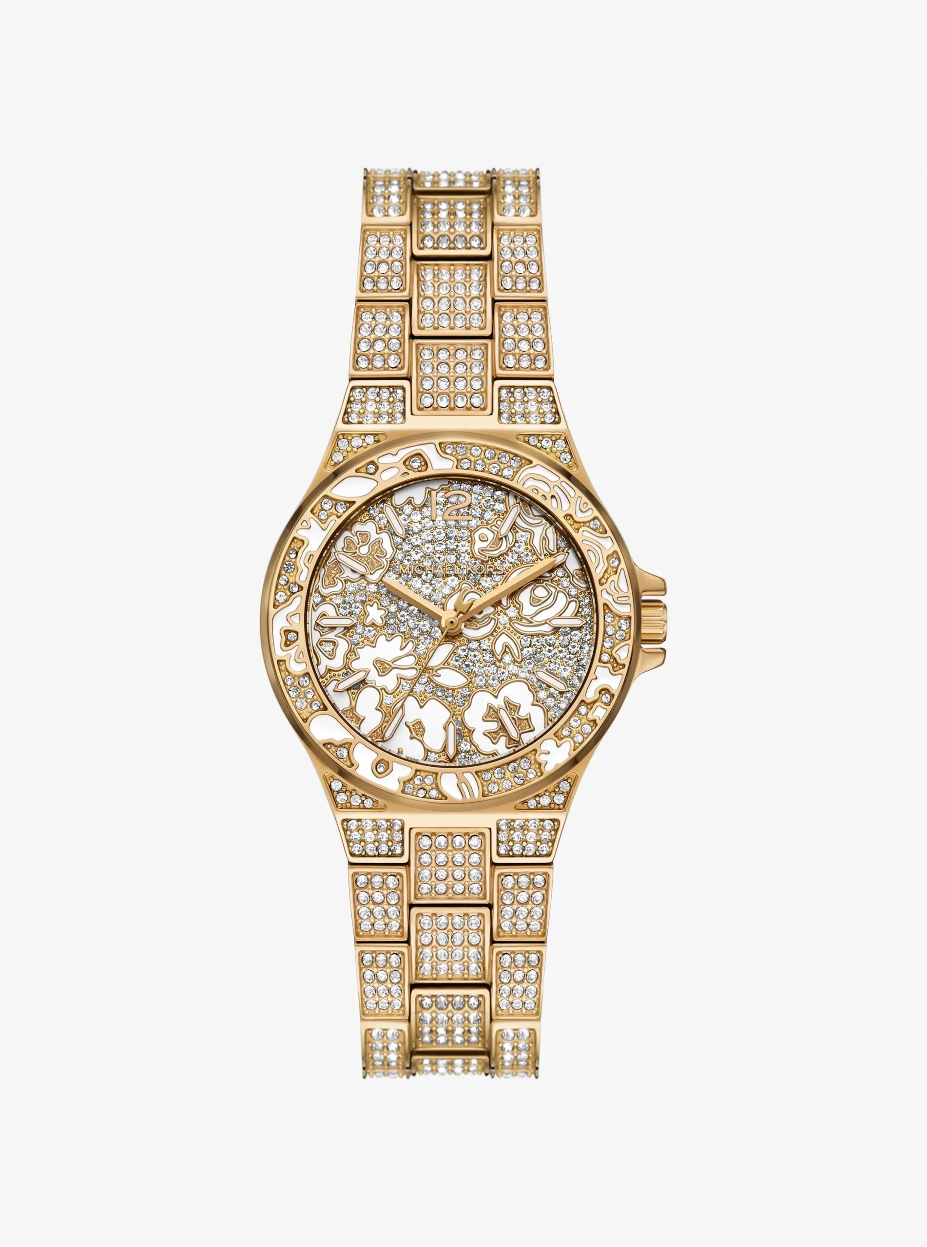 Michael Kors Limited-Edition Mini Lennox Pavé Gold-Tone Watch - Preorder