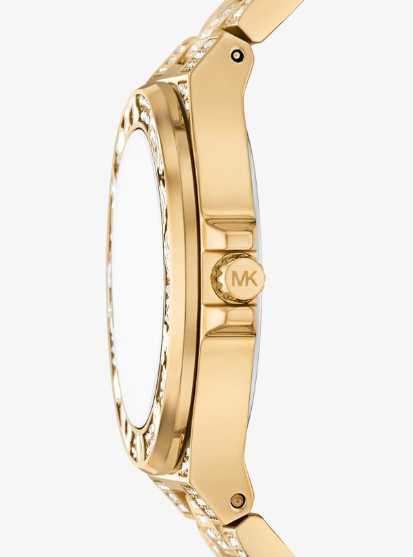 Michael Kors Limited-Edition Mini Lennox Pavé Gold-Tone Watch - Preorder