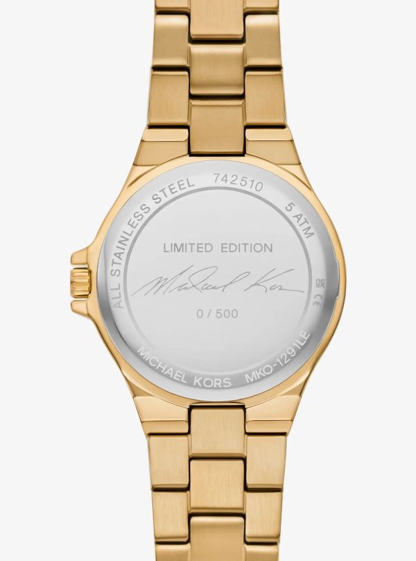 Michael Kors Limited-Edition Mini Lennox Pavé Gold-Tone Watch - Preorder