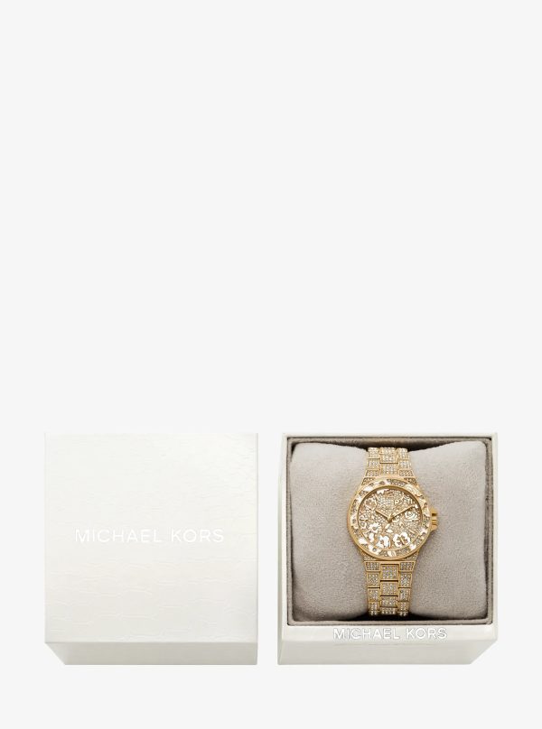 Michael Kors Limited-Edition Mini Lennox Pavé Gold-Tone Watch - Preorder