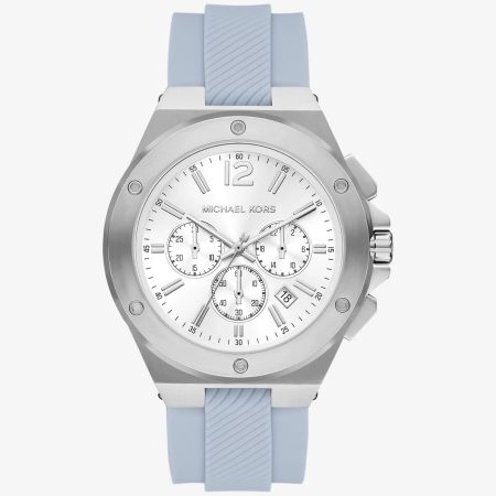Michael Kors Oversized Lennox Silver-Tone and Silicone Watch - Preorder — Silver