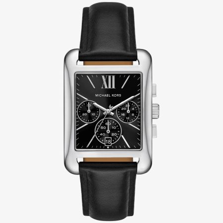 Michael Kors Monroe Silver-Tone and Leather Watch - Preorder — Silver