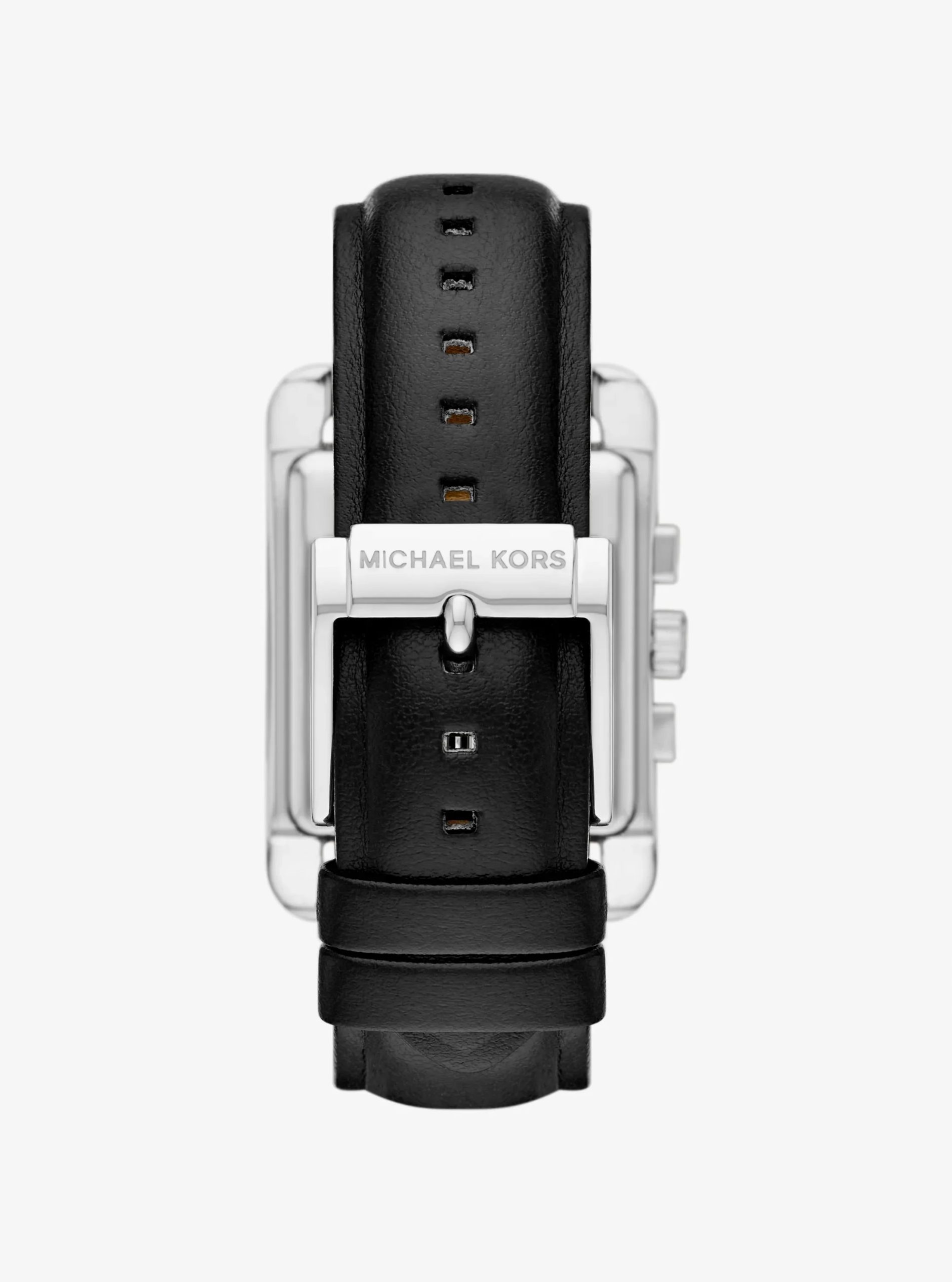 Michael Kors Monroe Silver-Tone and Leather Watch - Preorder - Image 3