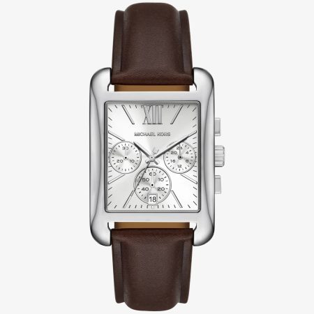 Michael Kors Monroe Silver-Tone and Leather Watch - Preorder — Silver